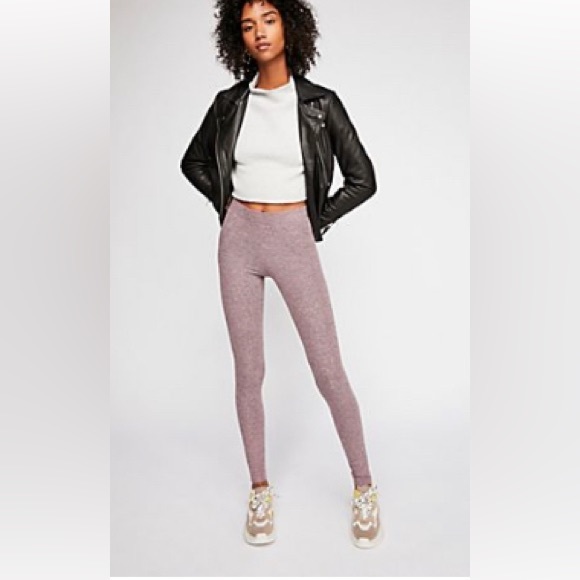 Free People Pants - Free People Intimately Cozy Leggings Heathered Dusty Mauve